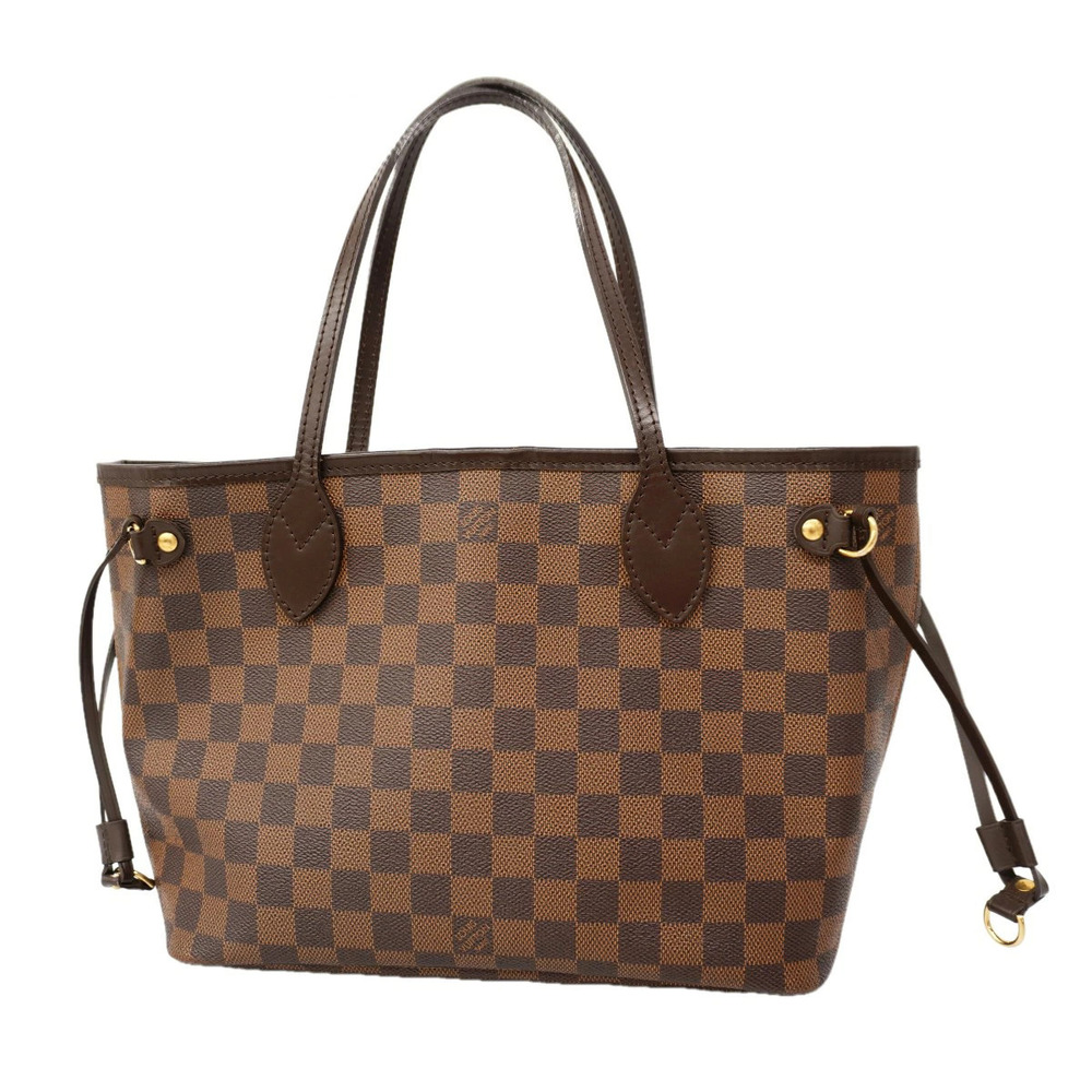 Louis Vuitton Damier Neverfull Tote Bag Ebene Brown